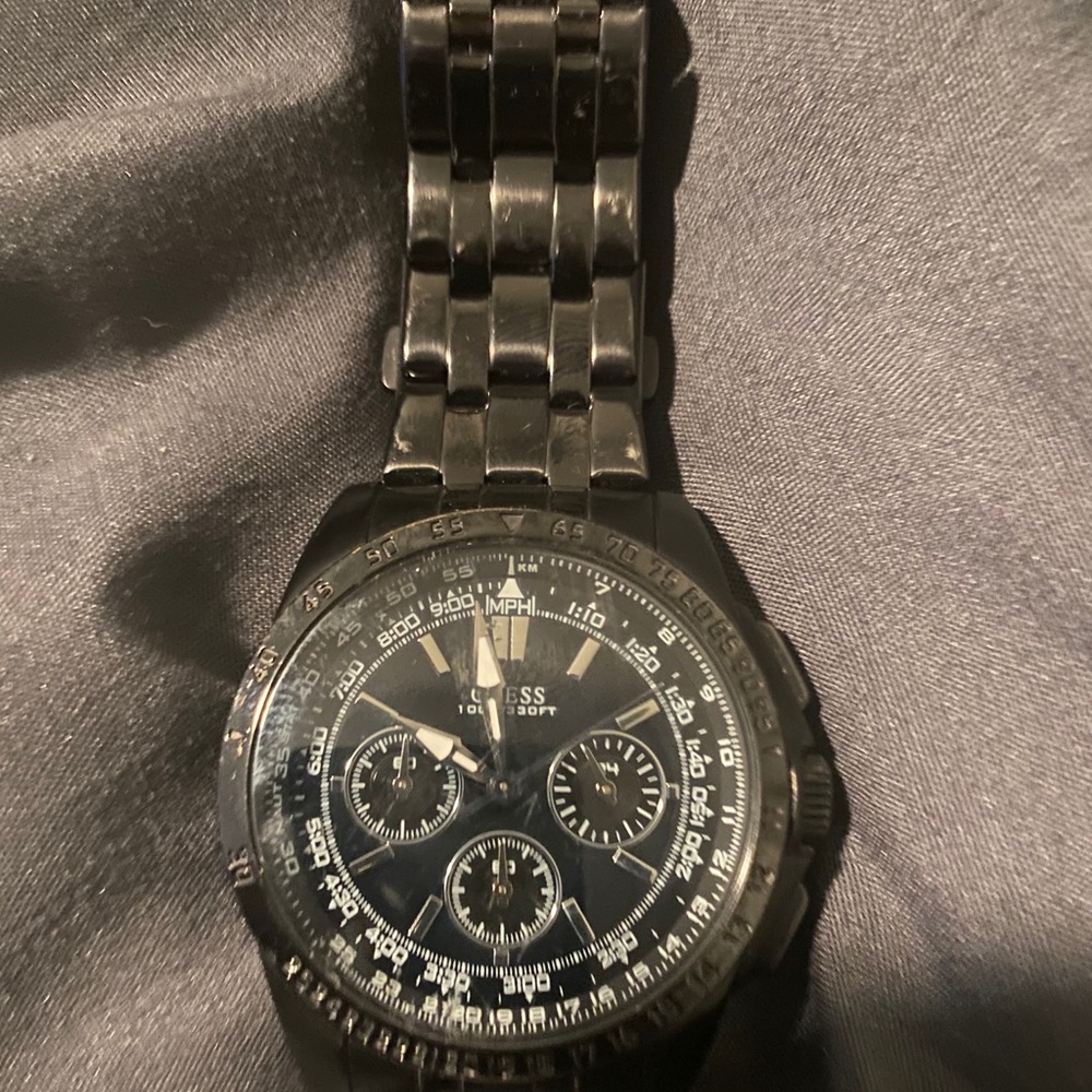 Black Guess watch